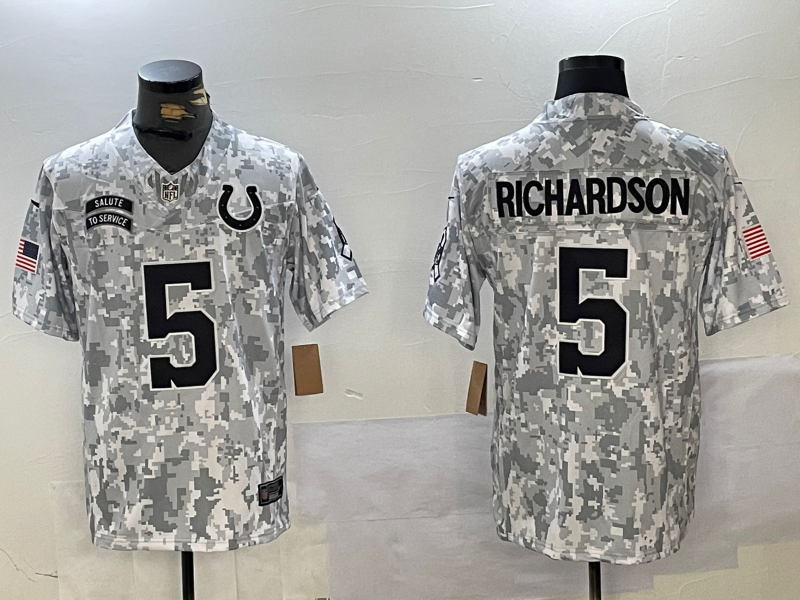 Men's Indianapolis Colts Anthony Richardson #5 Arctic Camo 2024 Salute to Service Limited Jersey